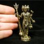 Hindu Datta Shiva Siva Brahma Vishnu Trimurti brass amulet figurine statue new