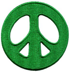 Peace sign hippie retro boho love weed applique iron-on patch S-22