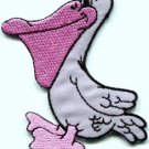 Pelican bird wildlife duck applique iron-on patch S-289