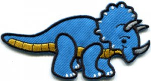 Triceratops dinosaur kids fun applique iron-on patch FREE SHIP, NO LIMIT! S-325