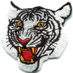 Bengal tiger cat puma jaguar lion cheetah animal applique iron-on patch Small S-321