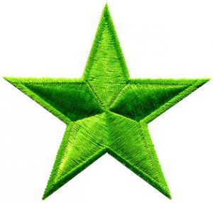 Star retro boho hippie 70's disco applique iron-on patch S-147