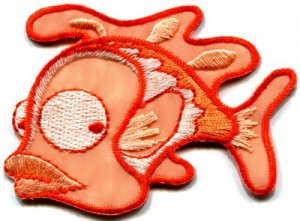 Fish wildlife retro fun kids applique iron-on patch FREE SHIP, NO LIMIT! S-226