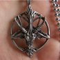 Satanic goats head pentagram + Inverted cross pendants necklaces WE SHIP EVERYWHERE FOR FREE!