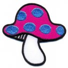 Mushroom boho 70s hippie retro love peace weed pot applique iron-on patch S-66