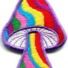 Mushroom shrooms hippie peace love weed embroidered applique iron-on patch S-55