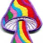 Mushroom shrooms hippie peace love weed embroidered applique iron-on patch S-55
