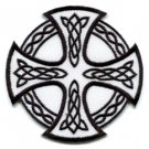 Celtic Cross Irish goth tattoo druids wicca pagan applique iron-on patch S-6