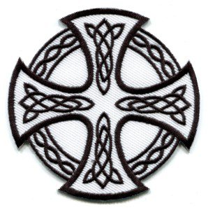 Celtic Cross Irish goth tattoo druids wicca pagan applique iron-on patch S-6