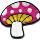 Mushroom boho 70s hippie retro love peace weed pot applique iron-on patch S-77
