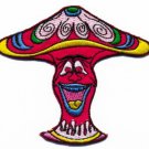 Mushroom boho 70s hippie retro love peace weed pot applique iron-on patch S-57