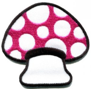 Mushroom boho hippie retro love peace weed trance applique iron-on patch S-64