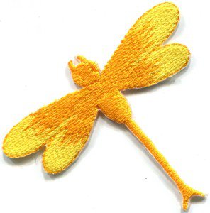 Dragonfly dragon fly insect fun retro sew sewing applique iron-on patch S-421