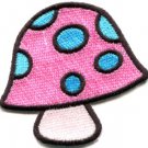Mushroom boho hippie retro love peace weed trance applique iron-on patch S-428