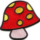 Mushroom boho hippie retro love peace weed trance applique iron-on patch S-426