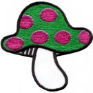 Mushroom boho 70s hippie retro love peace weed pot applique iron-on patch S-68