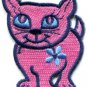 Kitty cat kitten retro embroidered applique iron-on patch S-209