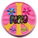 Peace sign hippie retro boho love weed applique iron-on patch S-23