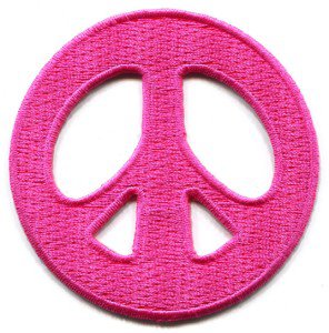 Peace sign hippie retro boho love weed applique iron-on patch S-20