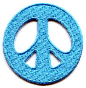 Peace sign hippie retro boho love weed embroidered applique iron-on patch S-16