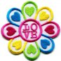 Flower power boho hippie retro love peace weed applique iron-on patch S-122
