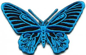 Butterfly insect boho hippie retro love peace applique iron-on patch S-174