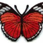 Butterfly red hippie retro boho embroidered applique iron-on patch S-158