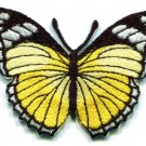 Butterfly yellow hippie retro boho embroidered applique iron-on patch S-161