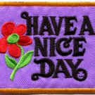 Have a Nice Day 70s hippie retro boho weed love applique iron-on patch S-119
