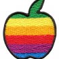 Apple gay lesbian pride rainbow flag retro LBGT applique iron-on patch S-134