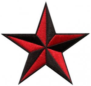 Star hippie 70's retro boho disco fab superstar applique iron-on patch S-155