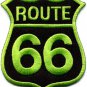 Route 66 retro muscle cars 60s americana USA applique iron-on patch S-281