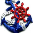Anchor tattoo navy biker retro ship boat sea sew applique iron-on patch S-398