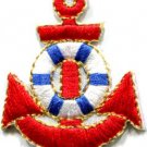 Anchor tattoo navy biker retro ship boat sea sew applique iron-on patch S-405