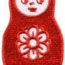 Russian matryoshka babushka babooshka nesting doll applique iron-on patch S-313