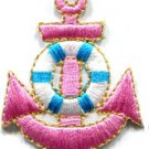 Anchor tattoo navy biker retro ship boat sea sew applique iron-on patch S-407