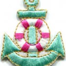 Anchor tattoo navy biker retro ship boat sea sew applique iron-on patch S-404