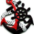 Anchor tattoo navy biker retro ship boat sea sew applique iron-on patch S-397
