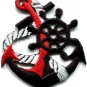 Anchor tattoo navy biker retro ship boat sea sew applique iron-on patch S-397