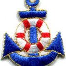 Anchor tattoo navy biker retro ship boat sea sew applique iron-on patch S-403