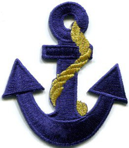 Anchor tattoo navy biker retro ship boat sea sew applique iron-on patch S-379