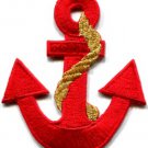 Anchor tattoo navy biker retro ship boat sea sew applique iron-on patch S-378