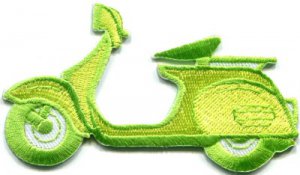 Motor scooter motorcycle cycle bike motorbike applique iron-on patch S-367