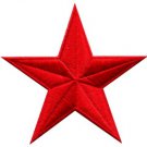 Star hippie 70s retro boho disco fab superstar applique iron-on patch S-144