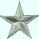 Star retro hippie boho disco 70s applique iron-on silver S-154