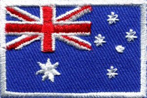 Flag of Australia Australian Oz Down Under applique iron-on patch Medium S-348