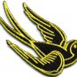 Bird tattoo swallow dove swiftlet sparrow biker applique iron-on patch S-358