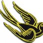 Bird tattoo swallow dove swiftlet sparrow biker applique iron-on patch S-358
