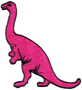 Brontosaurus Jurassic dinosaur lizard kids fun applique iron-on patch new S-338
