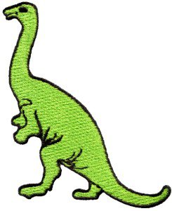 Brontosaurus Jurassic dinosaur lizard kids fun applique iron-on patch new S-340